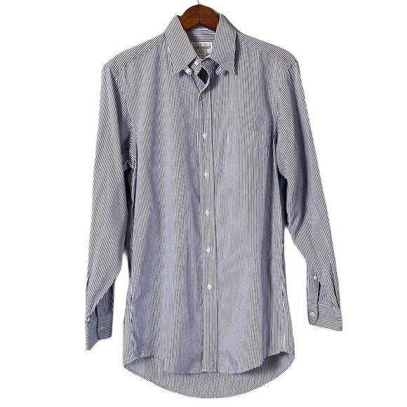 Today’s Man Cotton Pinstripe Button Down Shirt - Picture 1 of 5